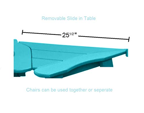 Phat Tommy Recycled Poly Resin Balcony Chair Settee | Durable And Eco-Friendly Adirondack Armchair And Removable Side Table | This Patio Furniture Is Great For Your Lawn, Garden, Swimming Pool, Deck. #TOP2