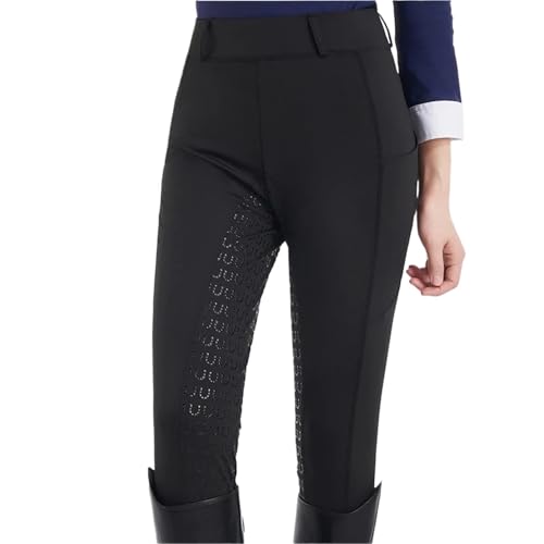 YILWPV Pantalones de equitación cintura alta for mujer, silicona, deportivos profesionales, resistentes al desgaste y antideslizantes Para Equitación(M)