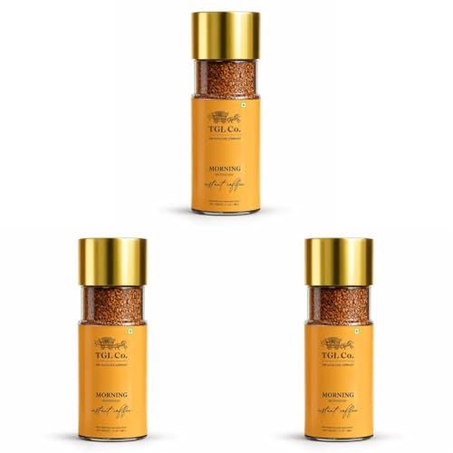 Image of TGL Co. Morning Motivation Instant Coffee Powder (100g) 100% Arabica Coffee Beans | Rich & Aromatic Antioxidant-Rich Boosts Energy & Focus | Perfect for Hot & Cold Coffee (Pack of 3)