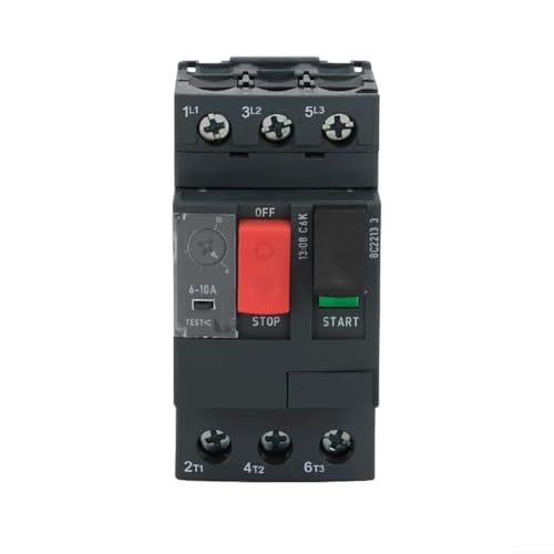 Disyuntor de motor, tipo magnético térmico, protección contra sobrecarga y cortocircuito, para motores monofásicos y trifásicos, serie GV2 (GV2ME21C17 23A)