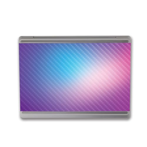Image of MightySkins Carbon Fiber Skin Compatible with Microsoft Surface Laptop Go 3 (2023) Full Wrap Kit - Royal Haze | Protective, Durable Textured Carbon Fiber Finish | Made in The USA