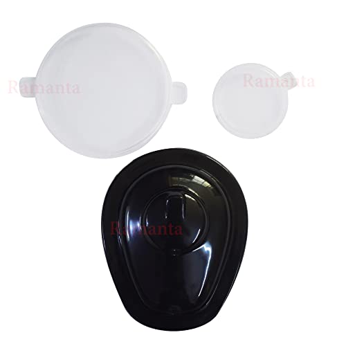 Image of Ramanta Plastic Monsoon Kit for Classic Dashboard Screen Protector Speedometer Cover /Cap and Petrol Tank Cover Compatible with Classic 350 /500 CC, BS-4 (Set of 3, Black and White)