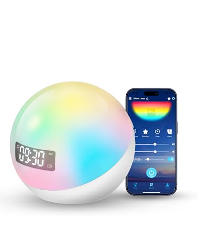 Sunrise Alarm Clock, Natural Wake Up Light with 44 Non-Looping Soothing Sounds, White Noise Machine...