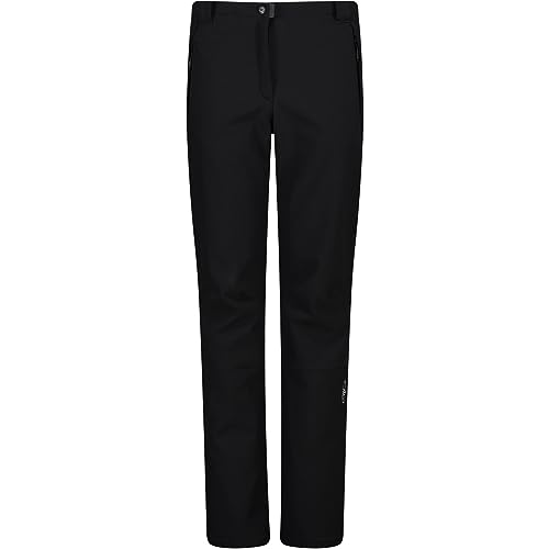 CMP - Pantalone donna con ghetta interna, Nero, L