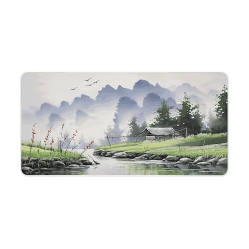 Desk Pad Protector 24x12 Inch Extended Landscape Painting miniatura 5