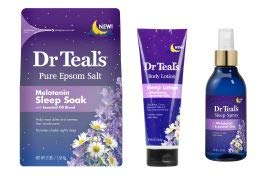 Dr Teal's Melatonin & Essential Oils Gift Set ~ with Sleep Spray, Sleep Soak & Body Lotion