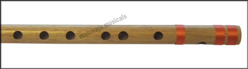 Flute Bansuri, Scale B Natural Bass 20 Inches, Maharaja Musicals, Concert Quality, Includes Nylon Pipe Bag, Indian Bansuri Bamboo Flute, Precisely Tuned, Hindustani (PDI-CEE)