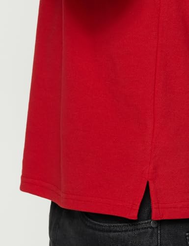 Image of Peter England Men's Regular Fit Insignia Half Sleeve Polo T-Shirt | Cotton Rich | Premium Pique Weave