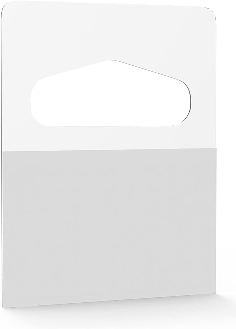 1000 pestañas autoadhesivas para colgar con agujeros de ranura de 1-14 pulgadas x 1-58 pulgadas, pestañas colgantes de plástico transparente