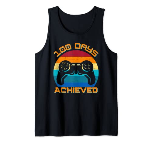 100 Days Achieved Video Game 100 Day of School Tee Camiseta sin Mangas