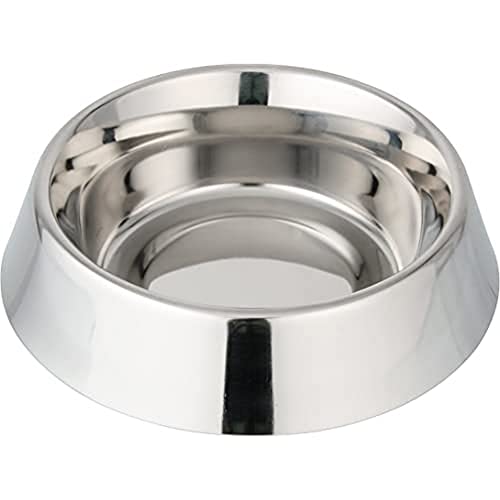 Fackelmann Tierfutternapf CAT&DOG, Futternapf aus Edelstahl, Fressnapf mit Anti-Rutsch-Fläche (Farbe: Silber), Menge: 1 Stück
