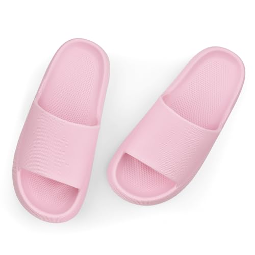JENN ARDOR Pillow Slippers for Women and Men - Extra Soft Thick Sole Non-Slip Slides, Open Toe Cloud Sandals for House Bathroom Beach Spa3