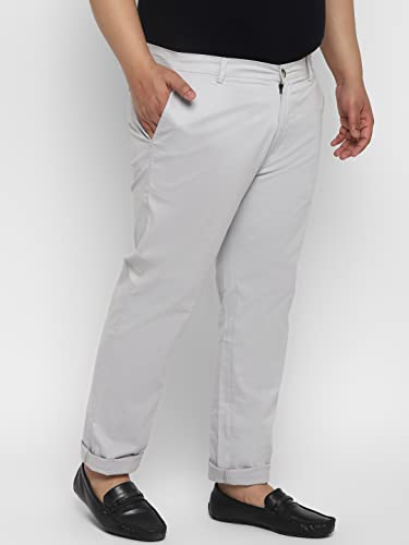 Image of Urbano Plus Men Mid Rise Cotton Regular Fit Casual Chino Pants Stretch