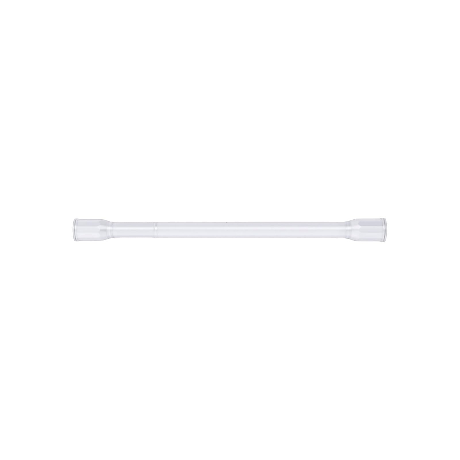 Adjustable Carbon Steel Shower Curtain Rod Retractable Sturdy Easy To Install Wardrobe Hanging Pole No Drilling Required stable(Wei�,130-230cm)