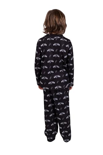 Image of Ultra Game Youth NBA Official 2-Piece Super Soft Button Down Pajamas Set