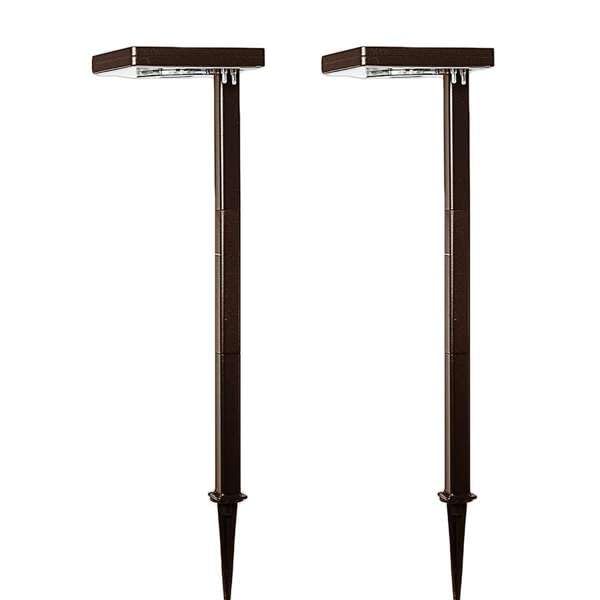 Gama Sonic Contemporary Square Solar Path Light with 3 Ground Stake Mounting Options, Warm White...