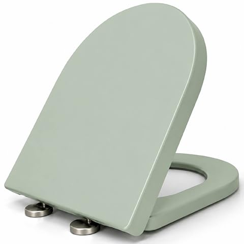 Futura Soft Close D Shape Toilet Seat, Quick Release, Sage