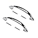 Price comparison product image TERF® 2 Pack Traditional Polished Chrome D Shape Handle with Fixing Screws for Kitchen Cupboard Drawer Cabinet Door 100mm