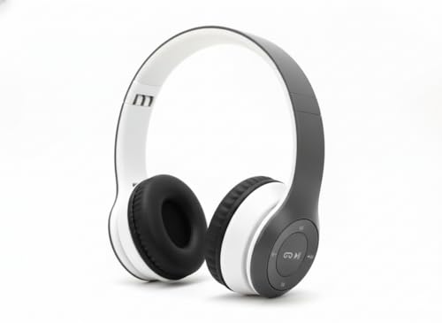 BfsTeckt P47 Wireless Bluetooth Headphones with Deep Bass Sound,Comfortable Cushioned Earpads for Music and Calls (White)