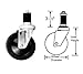 Fmp 120-1139 Caster, Stem 5, With Brake, Blue-120-1139