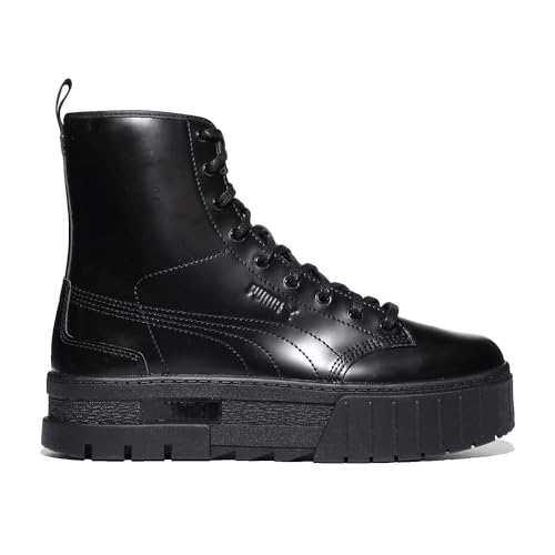 PUMA Womens X Mayze Platform Round Toe Lace Up Casual Boots Ankle Low Heel 1-2" - Black - Size 7.5 M3