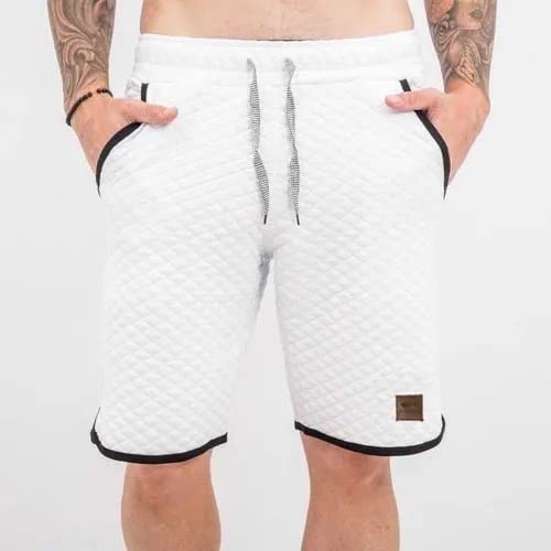 Kit com 5 bermudas short moletom matelassê Polo Fish (G, AZUL - BRANCO - VERMELHO - CINZA - PRETO)