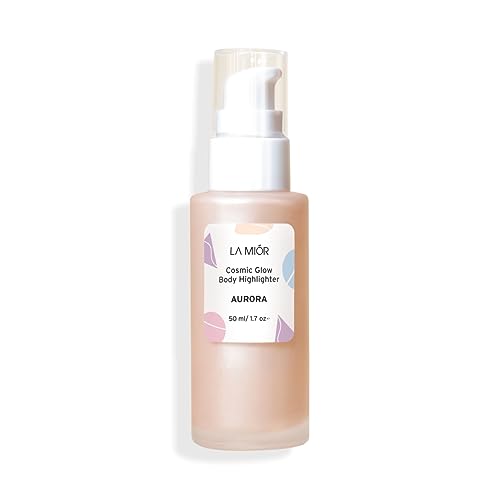 Image of LA MIOR Cosmic Glow Body Highlighter - Aurora | Liquid Highlighter for Body, Flawless Radiance, Lit-from-Within, Blurs Imperfections, Transfer & Sweat Proof, Clean - 50ml