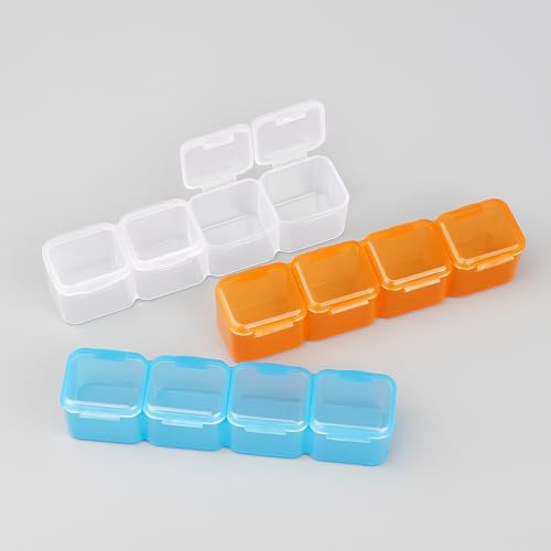 Image of Diamond Painting Storage Box 2-Pack - 56 Grids (28 per Box) Organizer Labels Included Colorful Plastic Containers for Rhinestones, Beads & DIY Crafts