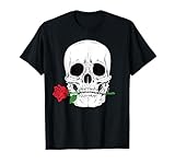 Skeleton Skull Rose Scary Halloween Tops