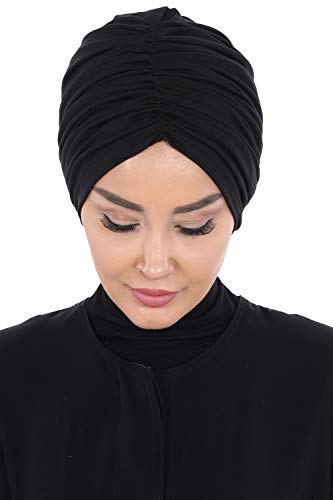Aisha's Design Instant Turban 95% Cotton Scarf Head Wrap Lightweight Headwear, Shirred2