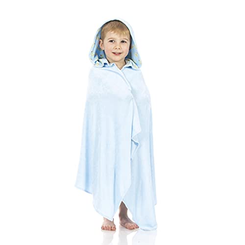 Image of KicKee Pants Solid Terry Hooded Towel, Silky Soft, Perfect Kids Towel for After Bath, Shower, or Swimming (Pond - One Size)