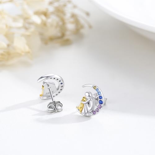 Image of 925 Sterling Silver Dog Earrings Cute Animal Puppy Stud Earrings Dog Jewelry Gifts for Women Girls Pet Lover Hypoallergenic Earrings for Sensitive Ears