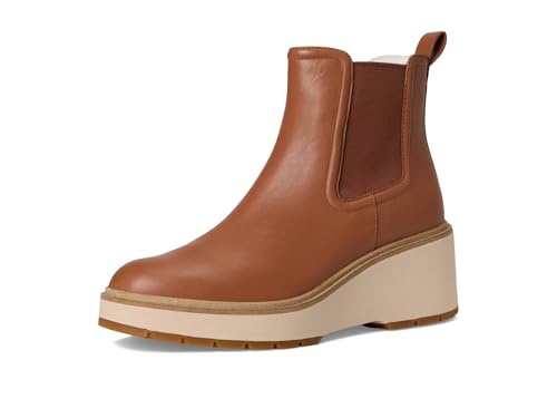 Cole Haan Cole Haan Women's Zerogrand Cityquest Waterproof Wedge Boots, British Tan/Ivory Water Proof, 10-B US