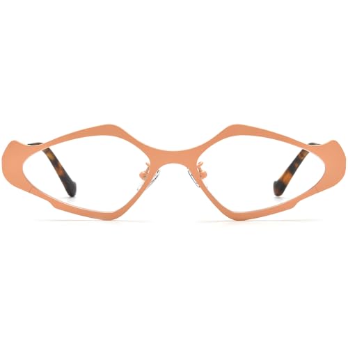 Image of FONEX Colorful Pure Titanium Glasses Frame Women Retro Round Eyeglasses