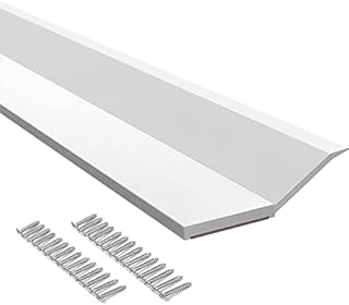 FOSLUOC Garage Door Seal Top and Sides Seal Strip White 34.4FT Rubber Weather Stripping Replacement Soft and Hard Composite, Weatherproofing Universal Sealing Professional.