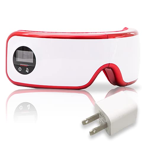 【国内メーカー】 La Luna ラルーナ 目元エステ USBアダプタセット エア アイウォーマー 誕生日 プレゼント USB充電 目もと 父親 母親 妻 記念日 男女兼用 ギフト (レッド)