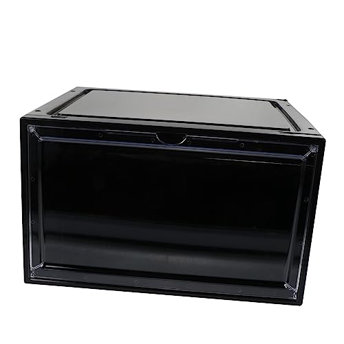 PRETYZOOM Magnetic Basketball Shoes Storage Box with Side Opening Dustproof and Moisture Shoe Case Space Saving Design for Home Organization Made of Material