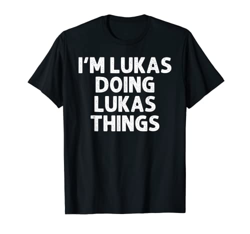 Photo de Lukas Cadeau humoristique personnalisé pour homme T-Shirt