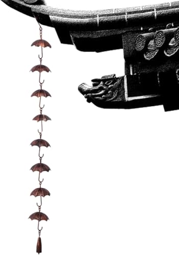 Catena per acqua piovana, catena per grondaie, catena di scarico per grondaie, catena di scarico per grondaie, catena decorativa per ombrello