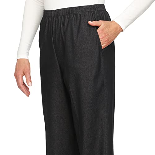 Alfred Dunner Women's Plus Size Black Denim Proportioned Short Pant4