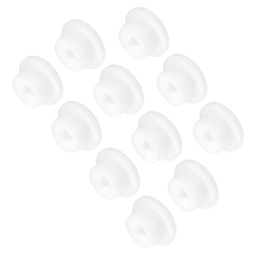 Image of MECCANIXITY 11pcs T-Shaped Silicone Plugs 20mm 13 /16 Inch Dia Snap in Plug Hole Seal Cover Round Rubber Stopper for Kitchen Rubber Bulkheads Waterproof Sealing Plugs White