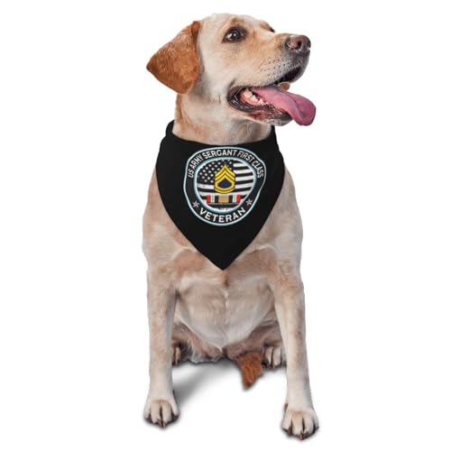 US Army Iraq Veteran Us Army Sergant First Class Dog Scarf Pet Bandana Cat Pet Bibs