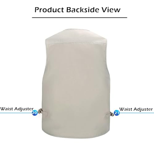Mens Outdoor Casual Vest Summer Lightweight Multi Pockets Multifunction Gilets4