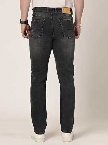 Image of Style Quotient Men Dark Blue Regular Fit Mid Rise Stretchable Jeans