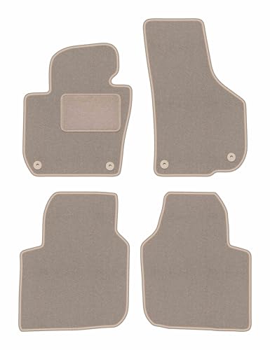 Tapis de voiture sur mesure beige pour rénover Skoda Superb II