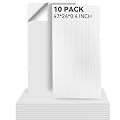 10 Packs Acoustic Panels,Large 47" X 24" X 0.38" Soundproof Wall Panels,Self-adhesive Sound Absorbing Dampening Panel,Sound Proof Panels for Walls Home Studio and Office(White)