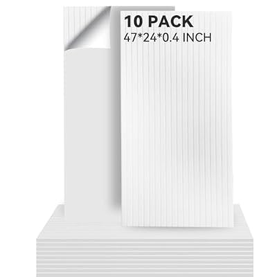 10 Packs Acoustic Panels,Large 47" X 24" X 0.38" Soundproof Wall Panels,Self-adhesive Sound Absorbing Dampening Panel,Sound Proof Panels for Walls Home Studio and Office(White)