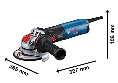 Bosch Professional meuleuse angulaire GWX 14-125 S avec X-LOCK (Ø disque : 125 mm, puissance 1 400 W, avec poignée auxiliaire, capot de protection, capot de protection pour tronçonner)