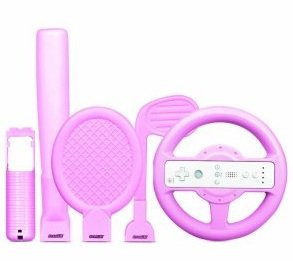 Dreamgear Wii 4 in 1 Play/ Drive Soft Sports Kit Pink