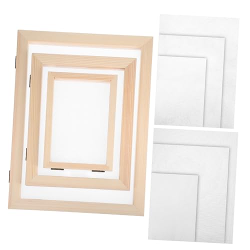 BEBEMOKO DIY Paper Craft Kit Paper Making Screen Mold Deckle Handmade Frame Wooden Frame Screen